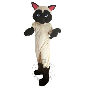 Super Leuke Siamese Cat Mascot Kostuum anime Cartoon kostuums Ad Apparel
