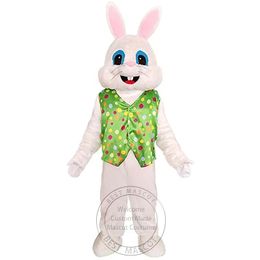 Super schattig wit konijn konijn mascotte kostuum paashaas carnaval prestaties kleding advertentie kleding