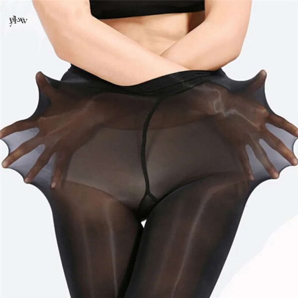 Collants magiques Super élastiques, bas en soie, jambes fines, noirs, Sexy, anti-crochet, bas pour femmes, 9916