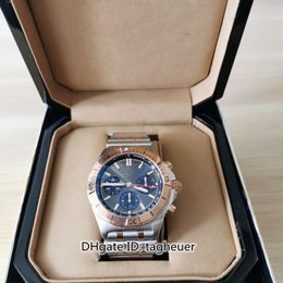 Super Factory Mens Best Quality 42mm Chronomat B01 42 Luminova 18K Rose Gold Watches Chronograph ETA 7750 Mouvement mécanique Automatique montre des montre-bracelettes pour hommes