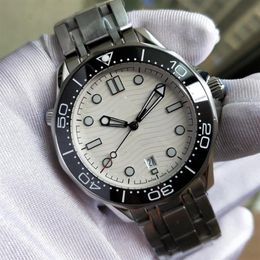 Super Factory s montre pour hommes cadran blanc noir 300M bracelet en acier inoxydable Cal 8800 mouvement automatique 007 Sport poignet Watc210n