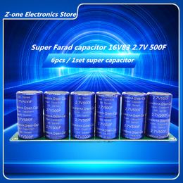 Condensateur Super Farad 2.7V 500F 2.7V500F 6PCS / 1SET 16V83F Module de condensateur Super Farad