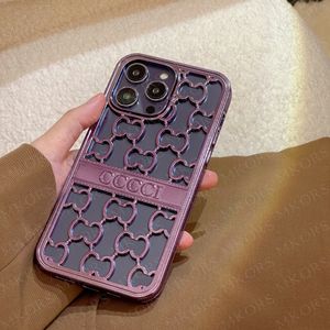 Super Fashion Designer Hollowed Phone Case Koeling voor iPhone 14 14Pro 13 13Pro 12 Pro Max zachte geëlektroplateerde TPU Heat Depression Shockproof Cover Case