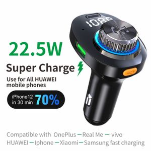 Super Faster Quicker 22.5W Chargeur de voiture Chargeur de voiture MP3 Lecteur MP3 multifonctionnel avec Bluetooth