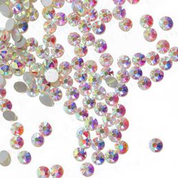Super Glitter 1440 piezas SS3-SS30 Flatback Multicolor diamantes de imitación no HotFix para decoración de uñas, zapatos y decoración de baile