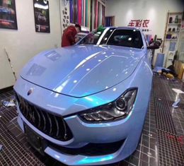 Super Gloss Candy Dreamy Gray Blue Vinyl Wrap Adhesive Sticker Film Glossy Rock Gray Car Wrapping Foil Roll Air Bubble1632165