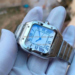 Super Good Factory Hommes Montre Classique Mouvement Automatique 35mm Cadran Argent Lunette En Acier Inoxydable Bracelet Super Lumineux Saphir Plongée Hommes Montres-Bracelets