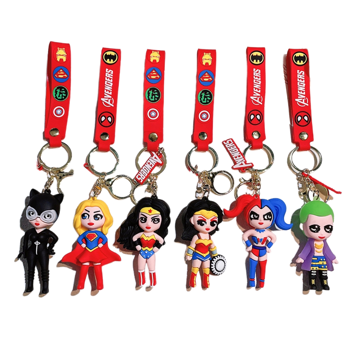 Superhelden-Schlüsselanhänger, hässliches Mädchen, Joker-Schlüsselanhänger, Selbstmordkommando, Puppenanhänger im Großhandel