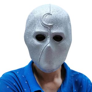 Super Hero Moon Knight Cosplay Costume Latex Masks Helmet Masquerade Halloween Accessories Party Weapon Props 220715