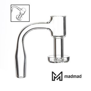 SÚPER ALTA CALIDAD Totalmente soldada Terp vacío fumar cuarzo banger junta transparente 10/14/19 mm macho / hembra para bongs de vidrio plataforma petrolera