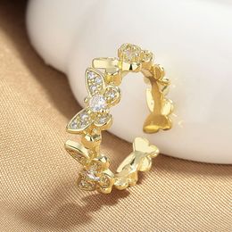 Super Immortal 3D Instagram High Grade Butterfly Design Feelt Cool en modieuze openingsindex Finger Ring Trendy Woman