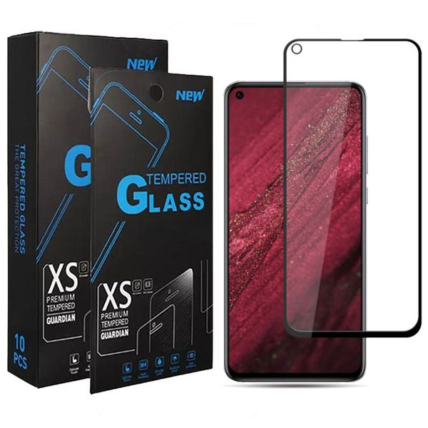 Protector de pantalla de vidrio templado de la cubierta completa sin burbujas sin burbujas para Moto E30 E40 Xiaomi Poco M4 Pro 5G/Redmi Note 11 Samsung A52S 5G