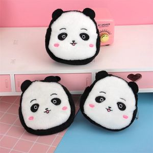 Super Kawaii Panda enfants en peluche porte-monnaie fermeture éclair changement sac à main Mini porte-clés enfants fille femmes pour cadeau avec porte-clés