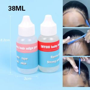 Super Lace Wig Glue Hair Bonding Glue 38 ml avec covoiturage 30 ml pour la perruque de dentelle avant avec bande de poignée de perruque élastique