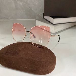 Supergroot frame zonnebril voor dames, modieuze kleurveranderende UV400-bestendige zonnebril, luxe cat eye-zonnebril, meerdere kleuren om uit te kiezen FT0951
