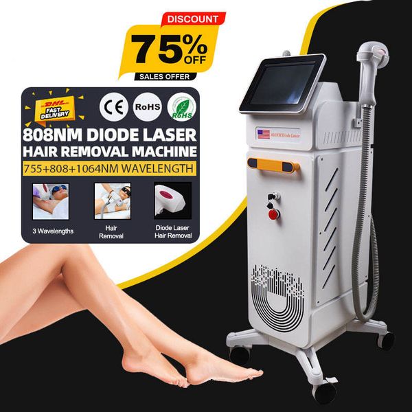 Super laser Diodo laser machine d'épilation permanente 808nm laser picoseconde laser machine de lavage de tatouage 3 vagues lasers prix inférieurs