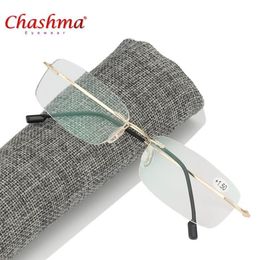 Lunettes De lecture sans monture en titane, pliables, Super légères, à mémoire De forme, Oculos De Grau1 0 1 5 2 0 2 5 3 0 3 5, lunettes De soleil 251R