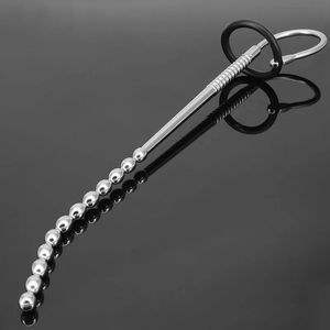 Súper largo 250 mm pene plug dilatadores uretrales de acero inoxidable juguetes sexuales joyería anillo de silicona para el pene que suena 240102