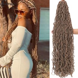 Super long faux locs crochet 36 pouces ombre blonde vert fausse locs crochet cheveux gingel royal bleu soft faux verrouille au crochet tresses