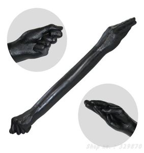 Gode poing Super Long 65cm, gros fisting noir, jouets sexy à Double extrémité pour femme lesbienne Conslador énorme pénis Anal 9969356