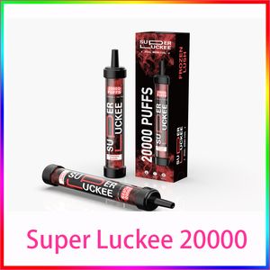Super Luckee 20000 trekjes 50 ml e-vloeistof 2000 mAh batterij Type-c oplaadbare dual mesh-spoel crazvapes