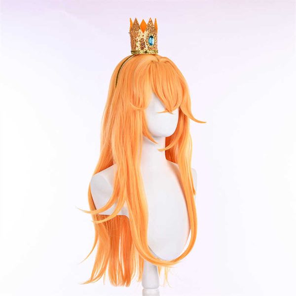 Super Mary Biqi Princess Cos Comic Wig Simulation Cosplay Cosplay High Temperature Silk Bandband