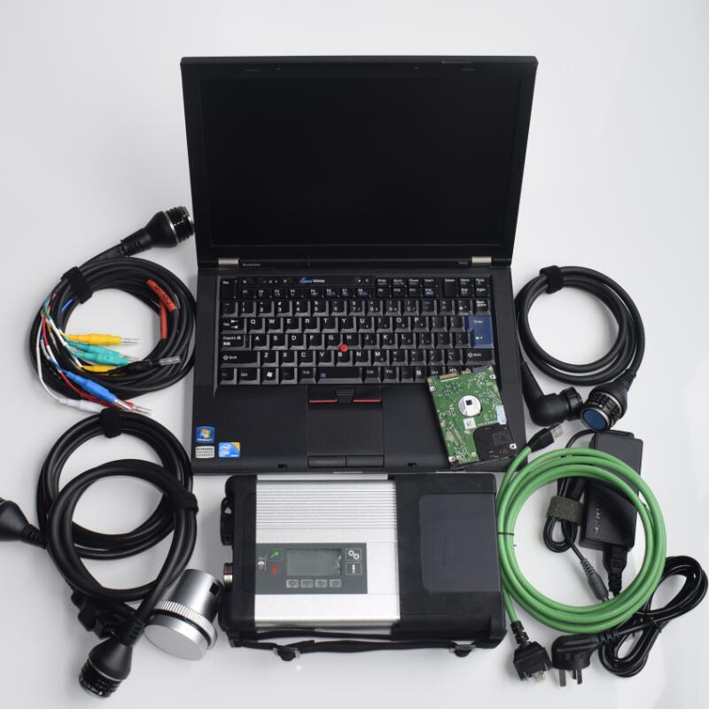 Super MB Star C5 SD Connect Cartruck Diagnostic Tool с ноутбуком T410 I7 4G SSD 480GB готово к использованию