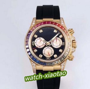 Super Men Watch Sapphire Rose Gold Watche Luxury Automatic Mechanical 116599 RAINBOW Diamond Bezel Montres pour hommes Montres-bracelets de mode