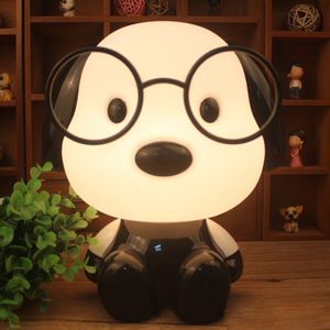 Super Meng Dog Small Night Light Creative Gift Cartoon Modellering Bureaulamp Plug Creatieve Kinderen Slaapkamer