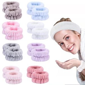 Super microfibre poignet lavage serviette bande Yoga course visage bracelets doux absorbant bandeau tête bande salle de bain accessoires 2 pièces = 1 paire