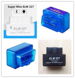 Super Mini ELM327 Bluetooth OBD2 V21 détecteur de voiture développé outil d'analyse sans fil Elm 327 BT OBDII Code Diagnostic5967201