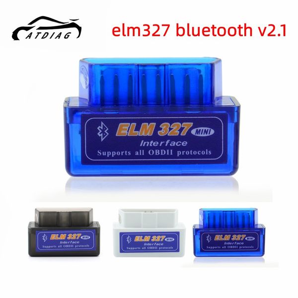 Super Mini ELM327 V2.1 Bluetooth compatible OBD2 Scanner Elm 327 V1.5 sur Android iOS Car Diagnostic Tool OBD II Code Reader