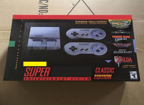 Super Mini SNES 4K HDTV VIDEO VIDEO GAME Console 16 bits Progrès du magasin Progrès du magasin pour Super NES Classic Edition 21 ou 600 Jeux PLA9282096