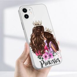 Étui de téléphone Mama Fundas Super Mom pour iPhone 13 12 11 14 15 Pro Max Plus XR XS 13MINI SE SILICONE COVES transparentes douces Coques