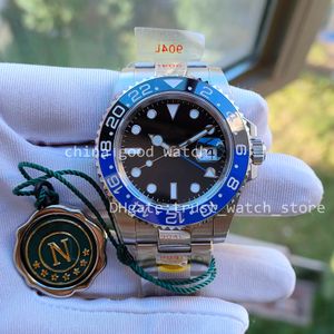 Super Watch Factory Photo Horloges voor heren 40MM Cla.3186 Automatisch uurwerk Horloge V12-versie Blauwe keramische rand Batman Sport Herenhorloges met originele doos