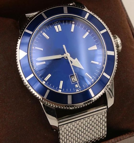 Super Ocean Herie 42 A1732124BA61154A Blue Dial Japan Miyota Automatic Mens Watch Ceramic Bezel en acier en acier inoxydable Watches 9146607