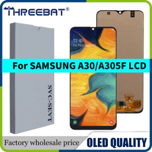 Super OLED-display voor Samsung A30 SM-A305FN/DS A305F/DS A305 LCD Display Touch Screen Digitizer-assemblage voor A30 LCD