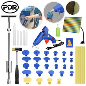 Super PDR Car Dent Reparatie Kit Tools Lijm Gunschuif hamer T Puller Verwijdering / DIY Handgereedschap voor automotive fix