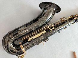 Superprestatie Professionele T-W037 Tenor Sax B Flat Tune musical Beste kwaliteit zwartgouden saxofoon