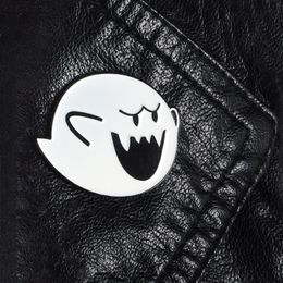 Super Pins Boo Broches Badges Épingles en émail dur Sac à dos Sac Chapeau Vestes en cuir Accessoire de mode Super White ghost Bros Cadeaux