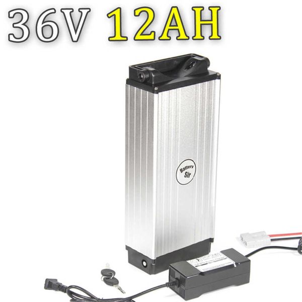 Super power 36v 12ah batería de iones de litio paquete samsung para ebike li-ion bafang paquete de batería con cargador cajón estuche 36v