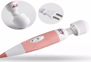 Súper potencia vibración longlasting clásico AV Stick Vibrator Sex Products Magic Massager Varita para mujeres Juguetes sexuales para adultos Pink1778259