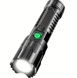 Lampe de poche LED super puissante zoom torche tactique Batterie intégrée USB LAMPE IMPRÉPRÉE RECHARGÉable Lantern ultra lumineux