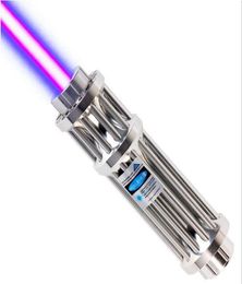 Pointeur laser bleu militaire Super puissant 500000m 450nm Mw, lumière LED, lampe de poche, torche Hunting3160260