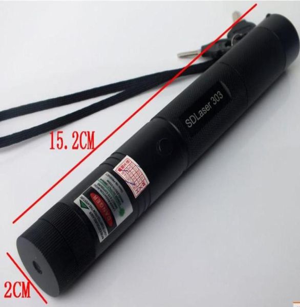 Súper potente Militar Green Red Blue Violet Laser Pointer 532Nm High Power LED LAWERNE LAZER SD LASER 303 Presentador Hunting T6611812