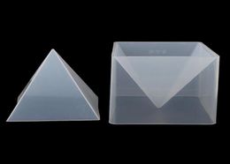 Super Pyramide Moule de silicone résine Bijoux artisanal Moule cristallin avec cadre en plastique Bijoux Artisanat Moules de résine Autre stockage à domicile org8887533