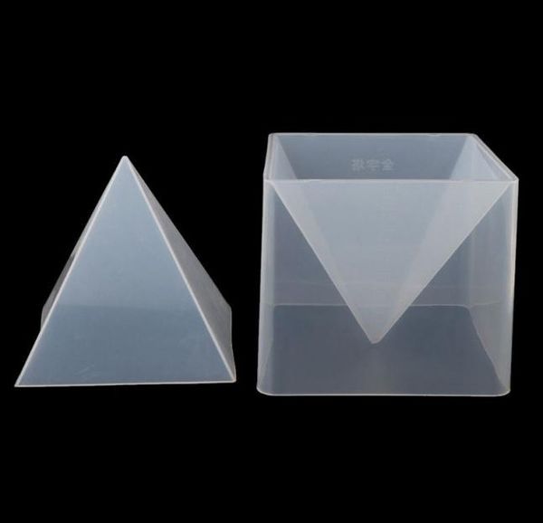 Super Pyramide Moule de silicone résine Bijoux artisanat Moule cristallin avec cadre en plastique bijoux artisanat résine Moules d'autres rangements à domicile org5557530