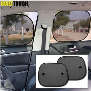 Super qualité 2 pièces noir côté voiture pare-soleil fenêtre arrière pare-soleil couverture maille visière bouclier écran intérieur protection UV enfants