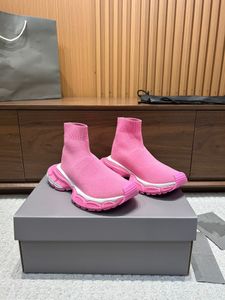 Super Qualité 3XL Papa Chaussette Vitesse Baskets Chaussures Technique Tricot Tissu Extensible Hommes Femmes Coureur Sport Souffle Semelle En Caoutchouc Maille Couple Confort Casua Marche EU35-46