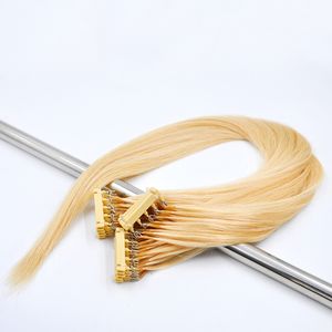 Super qualité 6D cheveux 2 génération 160g 200 brins pré-collés 16 18 20 22 24 pouces extensions de cheveux humains européens brésiliens